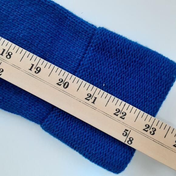 Vintage 90s Cashmere Merino Wool Blue Cardigan Sweater Toggle Royal Blue Sz XS - Picture 10 of 10